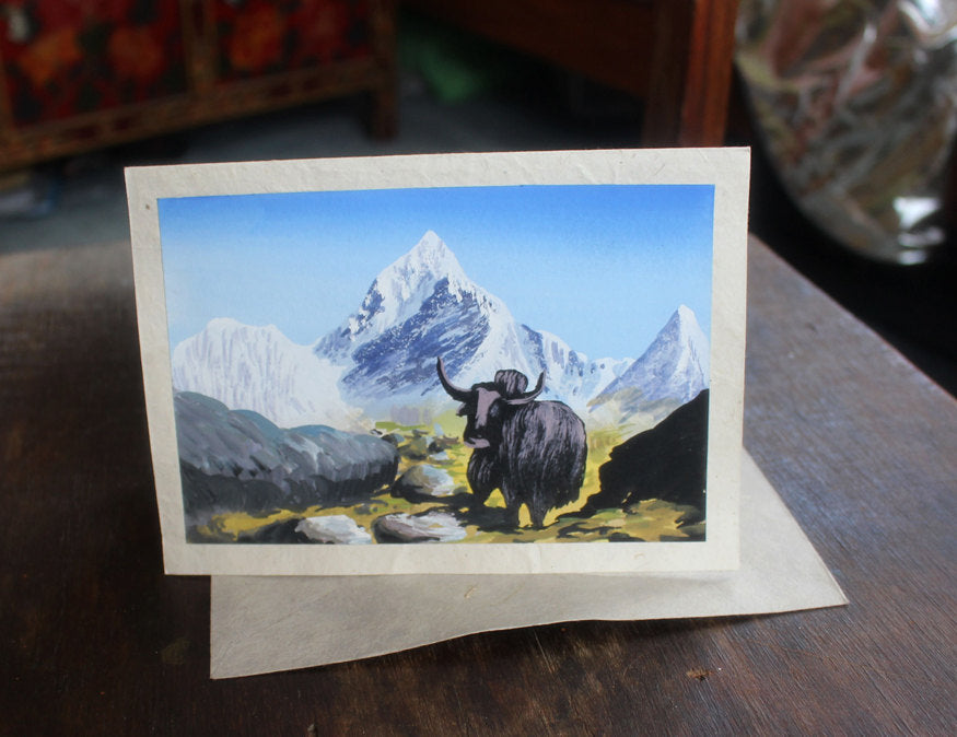 Himalayan Yak Greetings Card - nepacrafts