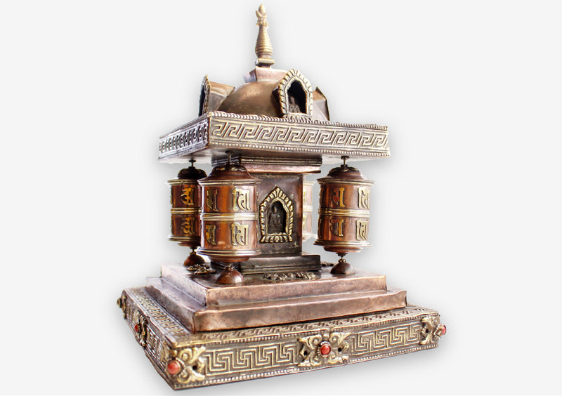 One of a Kind 4 in 1 Prayer Wheel Stupa Chorten - nepacrafts