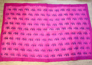 Elephant Printed Pink Felt Wool Indoor Mat - nepacrafts