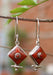 Traditional Tibetan Coral Inlaid Silver Earrings - nepacrafts