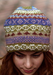 Olive Green Pure Woolen Sherpa Beanie Cap - nepacrafts
