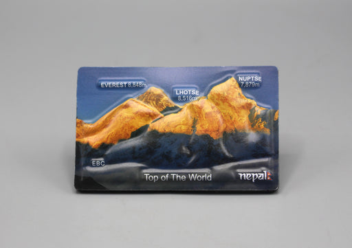 Top of the World Mount Everest Embossed Fridge Magnet - nepacrafts