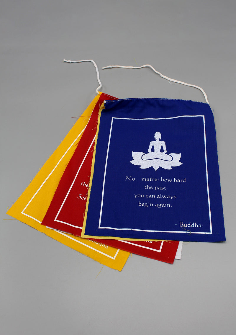 Meaningful Buddha Quote Prayer Flags