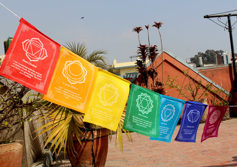 Seven Chakra Prayer Flags