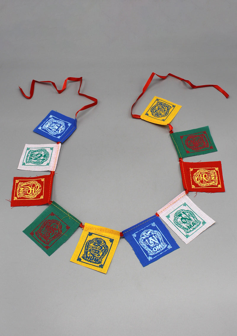 Om Mani Kalachakra Baby Cotton Prayer Flags