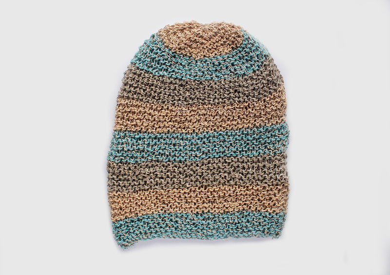 Classic Blue and Gray Mulicolor lining Hemp Cap, Hemp Unisex Beanie - nepacrafts