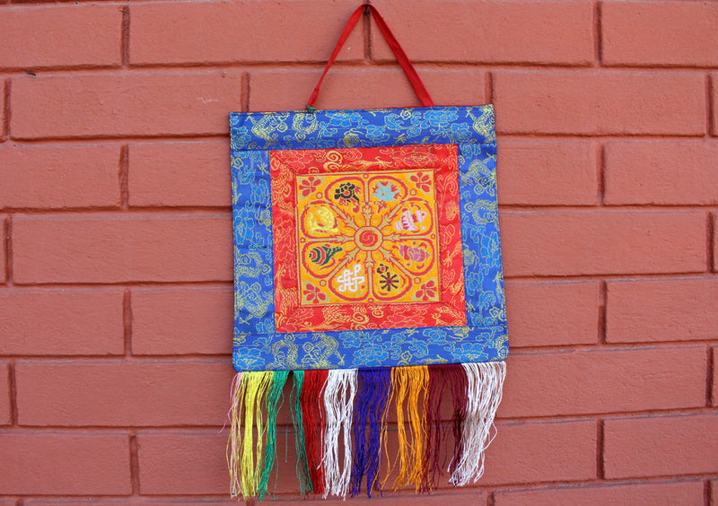 Brocade Framed Mandala Wall Hanging Banner - nepacrafts