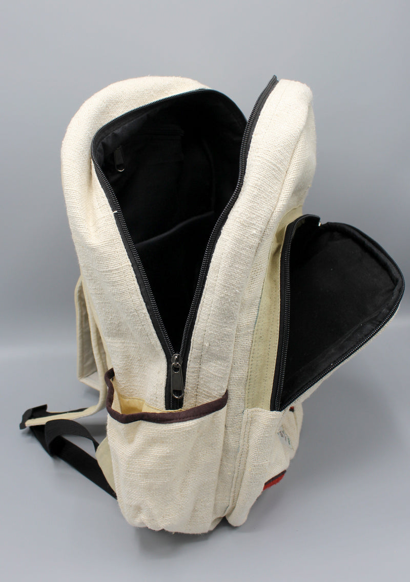 Earthy and Natural Hemp Rucksack - nepacrafts