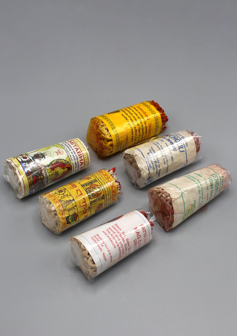 Handmade Nepalese Rope Incense Set of 6 Fragrance