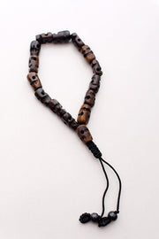 Adjustable Dark Bone Skull Wrist Mala Bracelet - nepacrafts