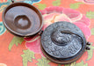 Tibetan 8 Auspicious Symbol Carved Meditation Tingsha/Cymbals with Copper Cover - nepacrafts