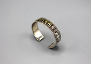 Sterling Silver Nepali Letter Kathmandu Carving Tibetan Bracelet - nepacrafts