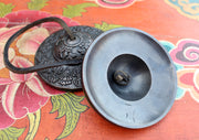 Tibetan 8 Auspicious Symbol Carved Meditation Tingsha/Cymbals with Copper Cover - nepacrafts
