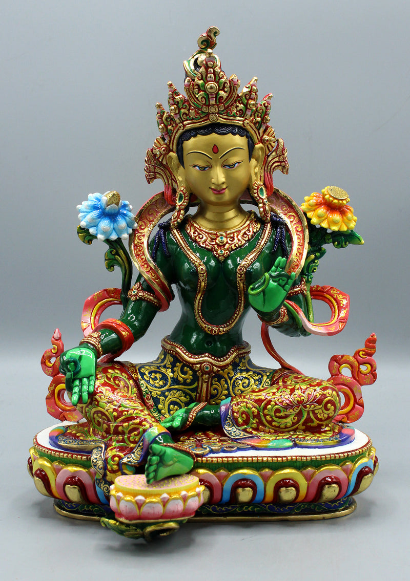 Masterpiece Green Tara Statue by Meenu Shakya