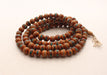 Brown Wooden Inlaid Turquoise and Coral Prayer Mala - nepacrafts