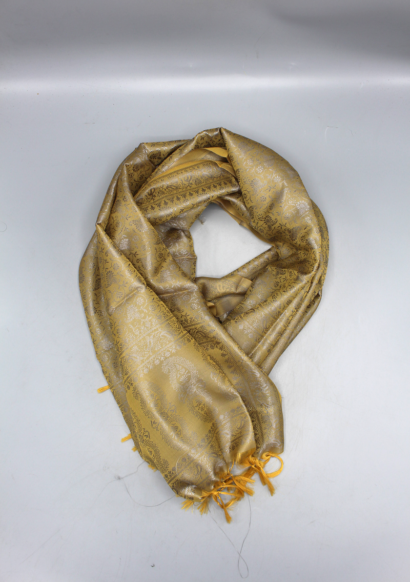 Silk Mixed Polyester Miniature Floral Design Shawl