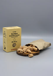 Sandal Spiritual Aroma Back Flow Cone Incense - nepacrafts