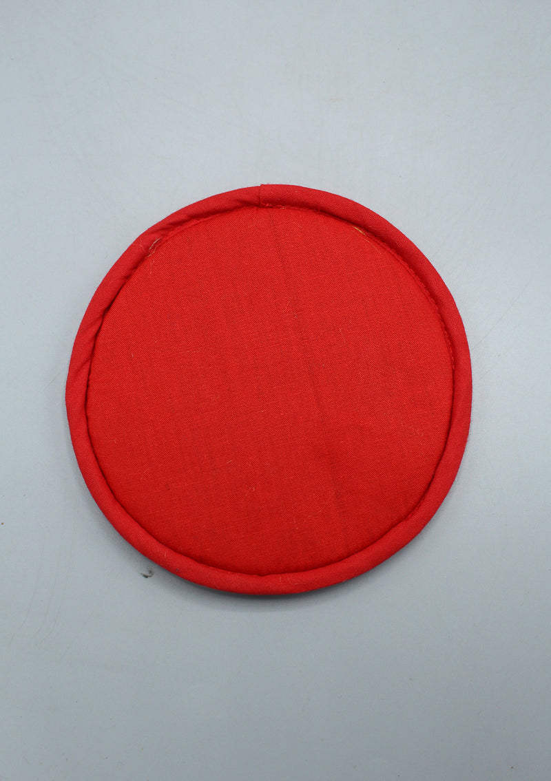 Brocade Red Lotus Singing Bowl Cushion