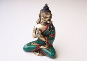 Vairocana Buddha Brass Statue Adorning a jeweled Robe 3" - nepacrafts