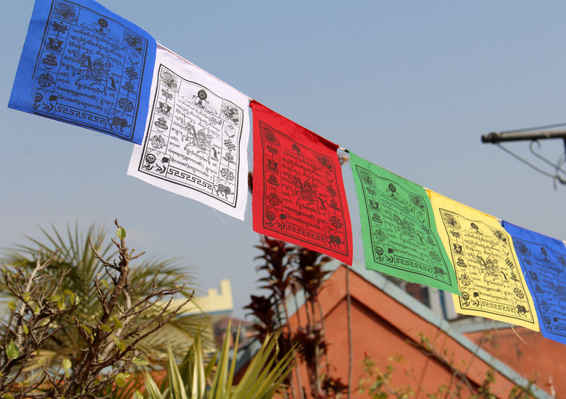 Auspicious Symbol Traditional Windhorse Prayer Flags