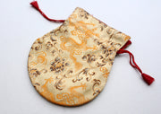 Colorful Silk Brocade Drawstring Mala Bag - nepacrafts
