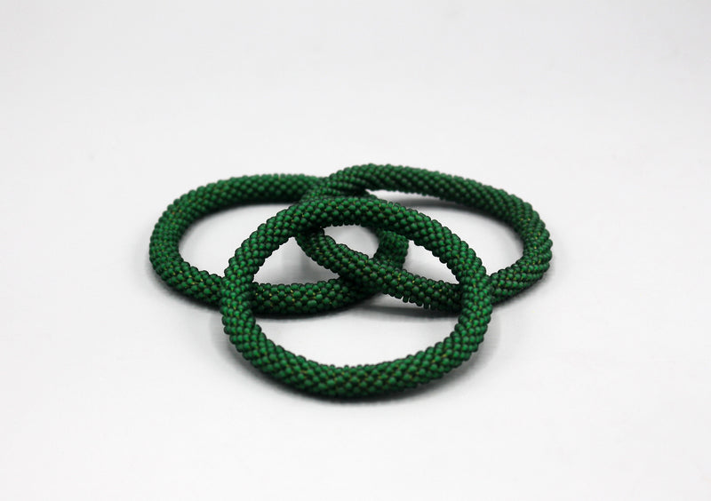 Dark Green Roll on Bracelet - nepacrafts