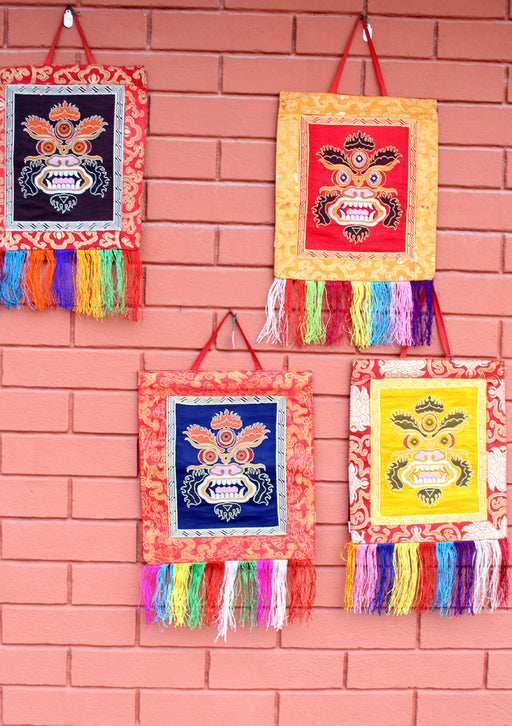 Mahakala Silk Brocade Wall Hanging - nepacrafts