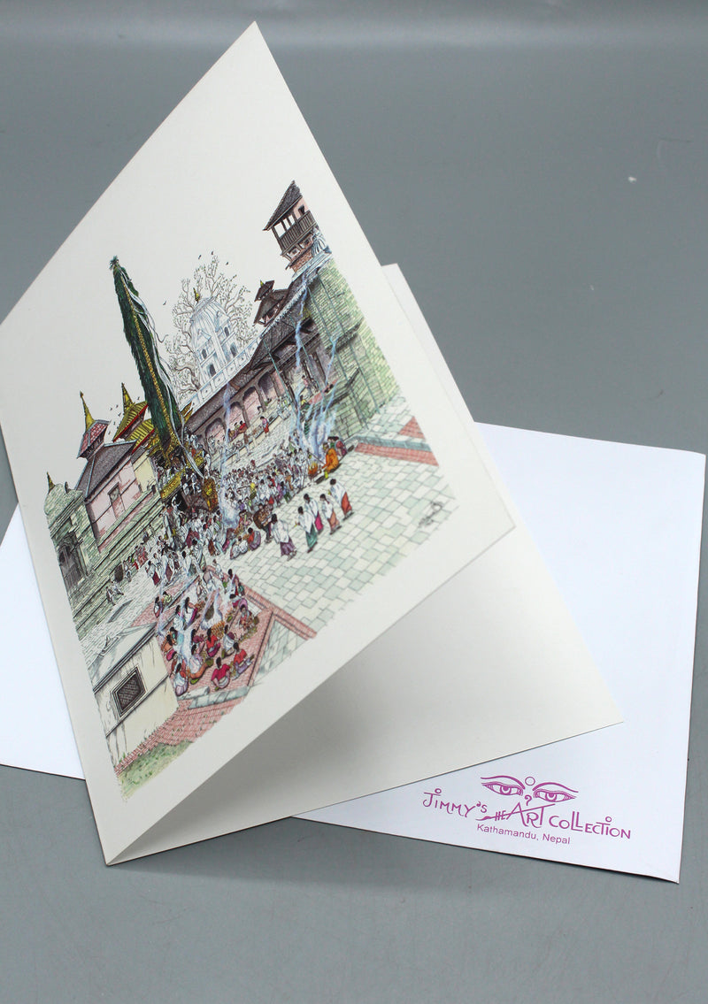 The Chariot Festval of Seto Machhindranath Greeting Card
