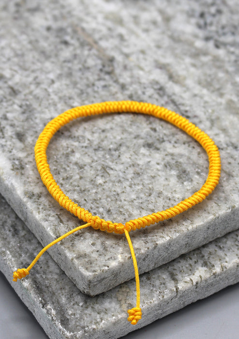 Decent Yellow Lucky Knots Protection Bracelet