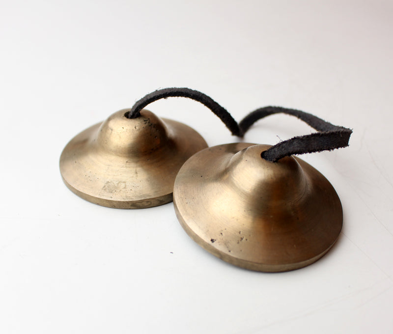 Plain Brass Meditation Mini Tingsha or Cymbals - nepacrafts