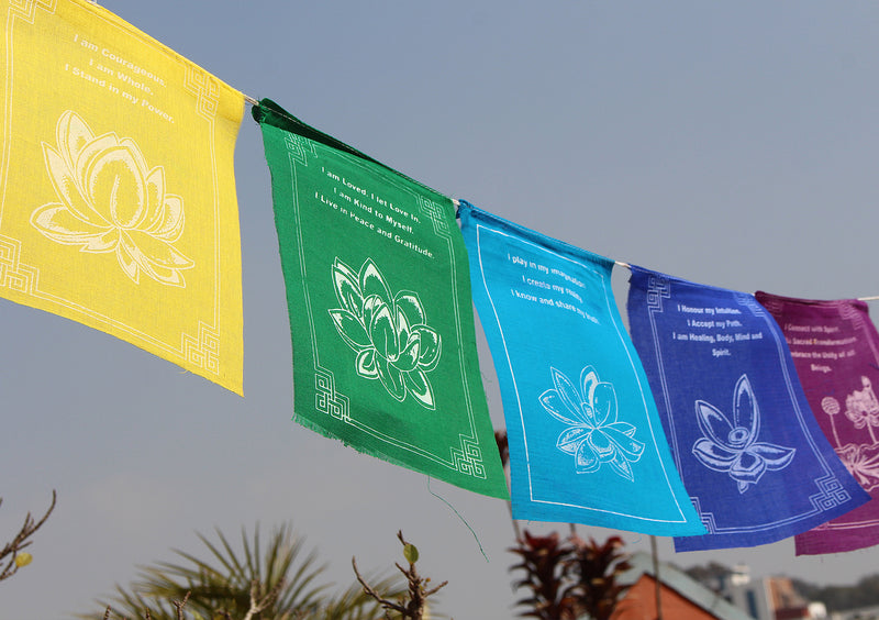 Tibetan Healing Prayer Flags  Roll with Spiritual Messages