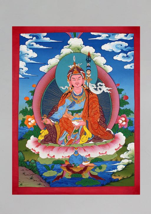 Guru Padmasambhava Thangka Painting - nepacrafts