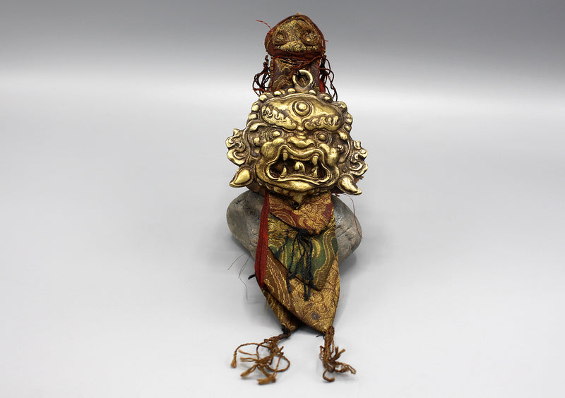 Brass Mahakala Wrathful Deity Wall Hanging - nepacrafts