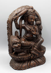 Manjushree Wooden Carving Wall Hanging Frame - nepacrafts