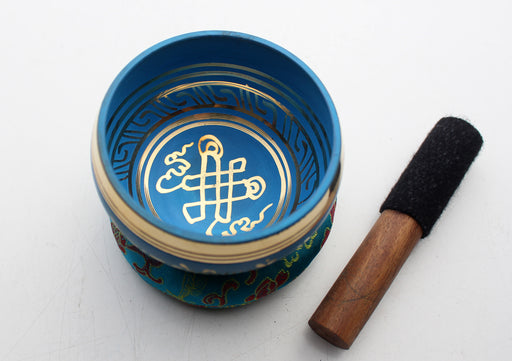 Hand Painted Endless Knot Singing Bowl 3.5" - nepacrafts