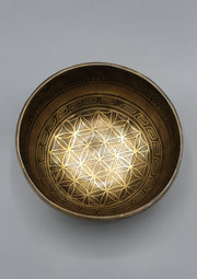 Tibetan Mandala Carving Singing Bowl - nepacrafts