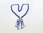 Blue Glass Beads Women's Necklace - nepacrafts