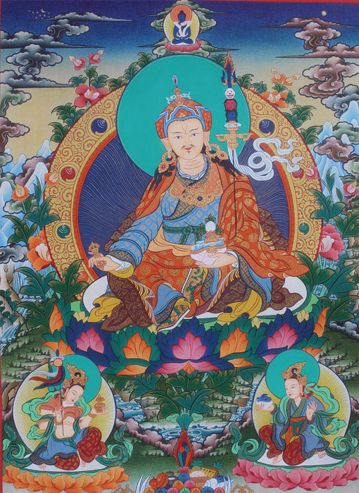 Majestic Guru Rinpoche Thangka 71x50cm
