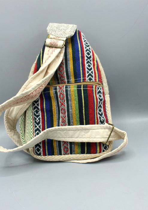 Hemp and Gheri Cotton Mix Natural Cross Travel Bag