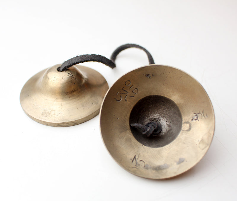 Plain Brass Meditation Mini Tingsha or Cymbals - nepacrafts