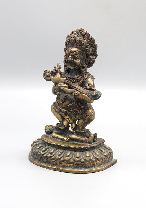 Two Arms Bronze Panjarnata Mahakala Statue