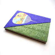 A Village Life Hand Painted Bodhileaf Lokta Paper Blank Journal - nepacrafts