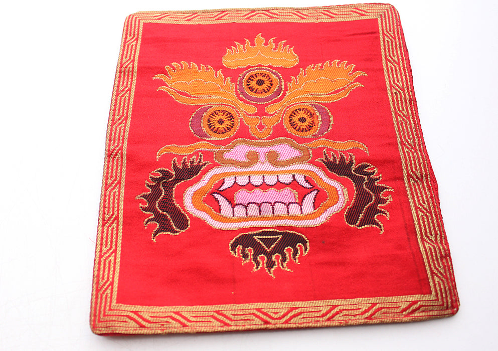 Hand Embroidered Mahakala Altar Cloth - nepacrafts
