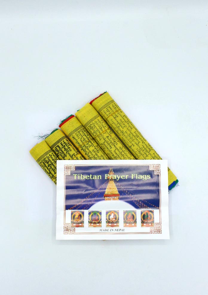 Divine Blessings Fine Cotton Tibetan Prayer Flags 5 Roll Gift Pack