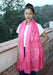Lord Krishna Printed Pink Cotton Shawl From Nepal - nepacrafts
