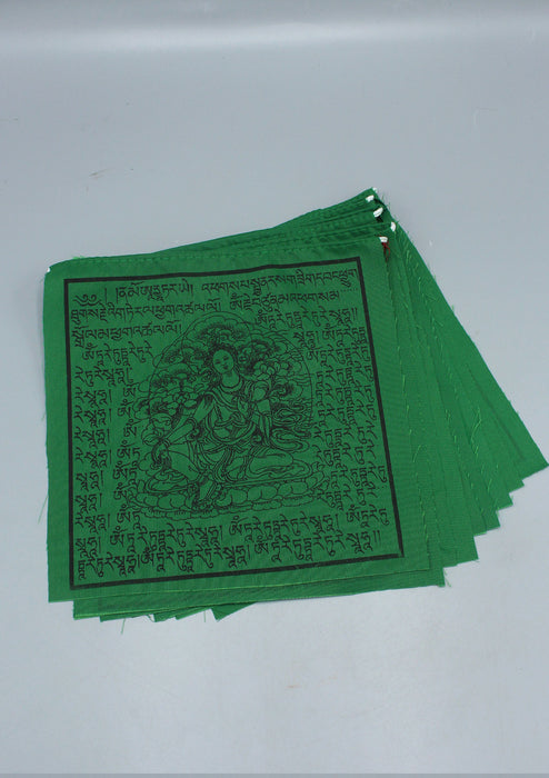 Green Tara Tibetan Prayer Flags