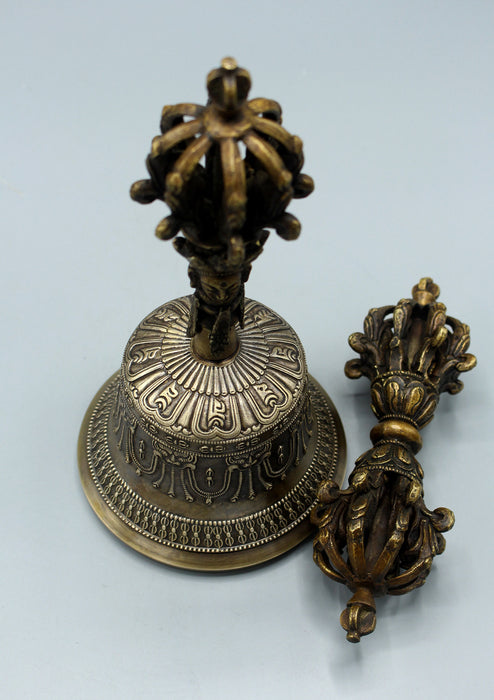 Tibetan Buddhist Meditation Bell and Dorjee Set