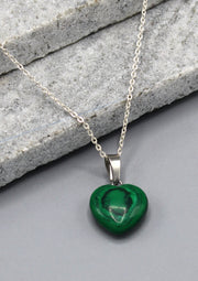 Malachite Heart Shape Pendant - nepacrafts