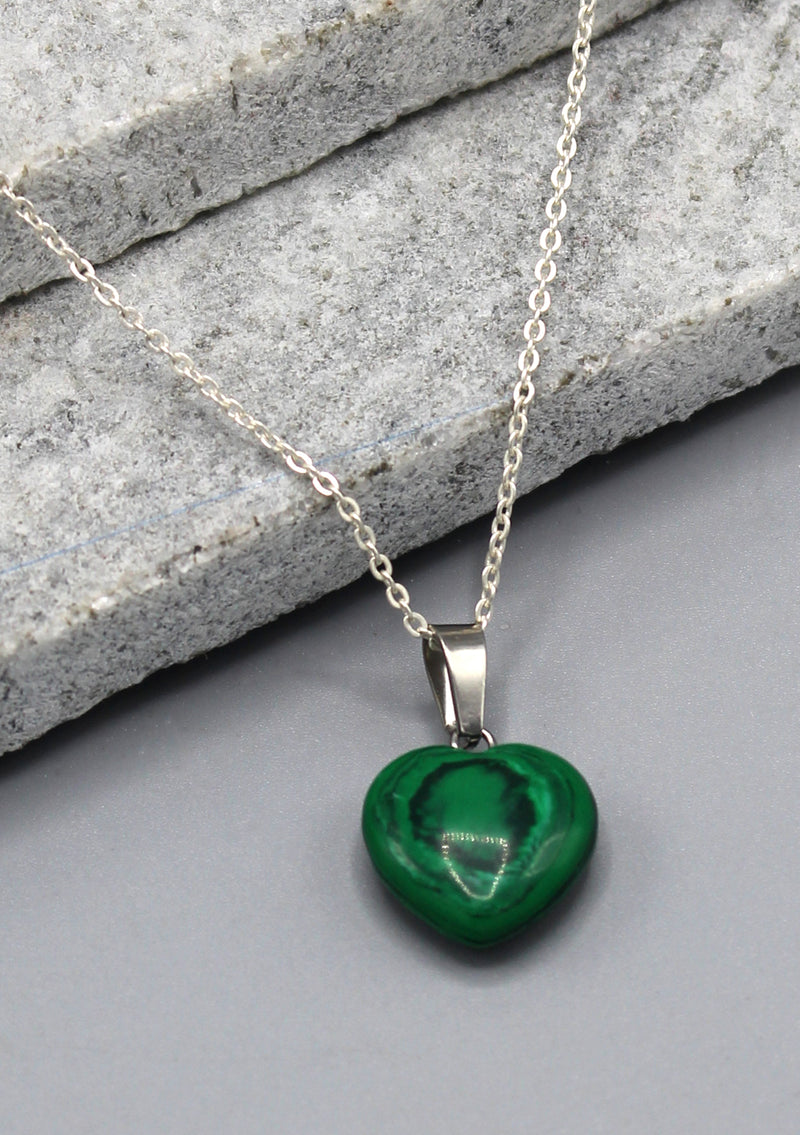 Malachite Heart Shape Pendant - nepacrafts