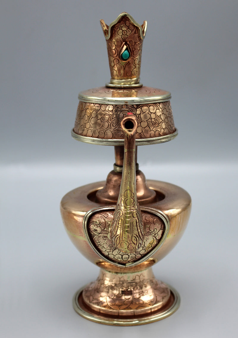 Copper Buddhist Water Offering Vase Bhumpa - nepacrafts